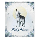 Personalized Custom Baby Wolf Name Blanket for Kids - Joliny