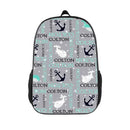 Personalized Custom Backpacks - Anchors Away Nautical Whale Kids' School Season Gifts - Joliny