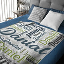 Personalized Custom Blanket with Name, Anniversary Gift Throw Blanket for Girlfriend - Joliny