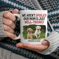 Personalized Custom Coffee Mug For Pet Owner - Well Trained Mom Photo - Joliny