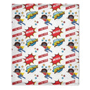Personalized Custom Comic Book Boy Name Blanket - Superhero Kids Name Blanket - Joliny