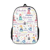 Personalized Custom Girls Name Backpack - with Princess Castle Magic Wand - Joliny
