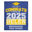 Personalized Custom Graduation Class of 2025 Sign Blanket - Joliny