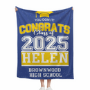 Personalized Custom Graduation Class of 2025 Sign Blanket - Joliny