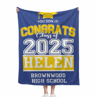 Personalized Custom Graduation Class of 2025 Sign Blanket - Joliny