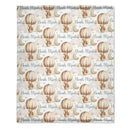 Personalized Custom Hot Air Balloon Baby Name Blanket, Hot Air Balloon Bear Blanket - Joliny
