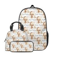 Personalized Custom Hot Air Balloon Bear Kids Name Backpack, School Season Gift - Joliny