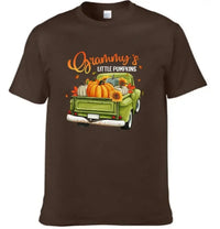 Personalized Custom Little Pumpkins Unisex T-Shirt - Gift For Grandma, Grandparents, Halloween Gift - Joliny