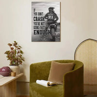 Personalized Custom Motocross Canvas Wall Art - If You Don't Crash You're Not Going Fast Enough - Joliny