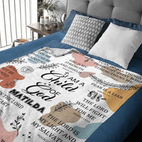 Personalized Custom Name Blanket - I Am A Child Of God Blanket, Bible Verse Blanket - Joliny