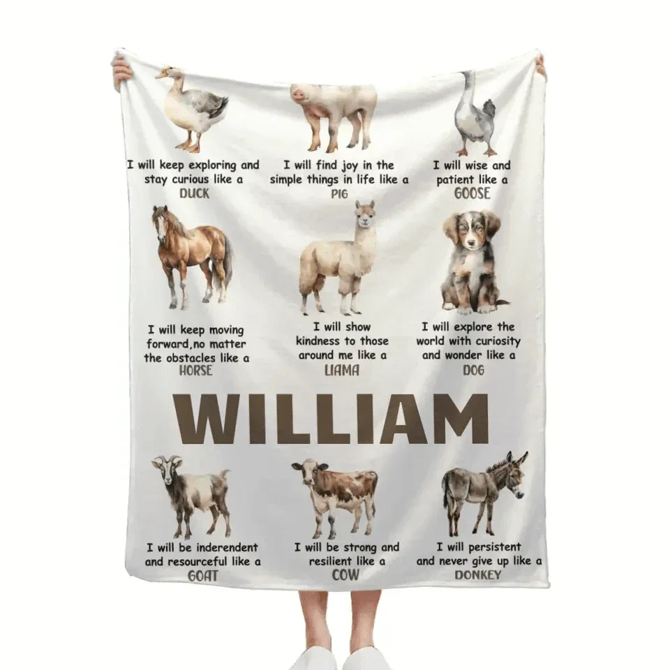 Personalized Custom Name Blanket - I Will Show Kindness To Those Around Me Like A Llama - Joliny