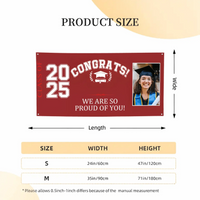 Personalized Custom Photo Banner - Congrats Class of 2025 Graduation Decor Gift - Joliny