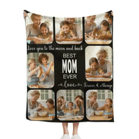 Personalized Custom Photo Blanket - Best Grandma Ever Best Mom Ever - Joliny