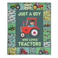 Personalized Custom Photo Blanket - Just A kid Who Loves Tractors - Joliny
