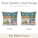 Personalized Custom Photo Pillow - Boy Loves Trucks And Digs Books - Joliny