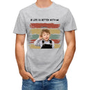 Personalized Custom Photo Unisex T-shirt - Life Is Better With Grandkids Pet - Joliny