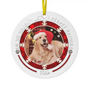 Personalized Custom Round Shaped Acrylic Photo Christmas Ornament For Pet Lovers - On The Naughty List I Regret Nothing - Joliny