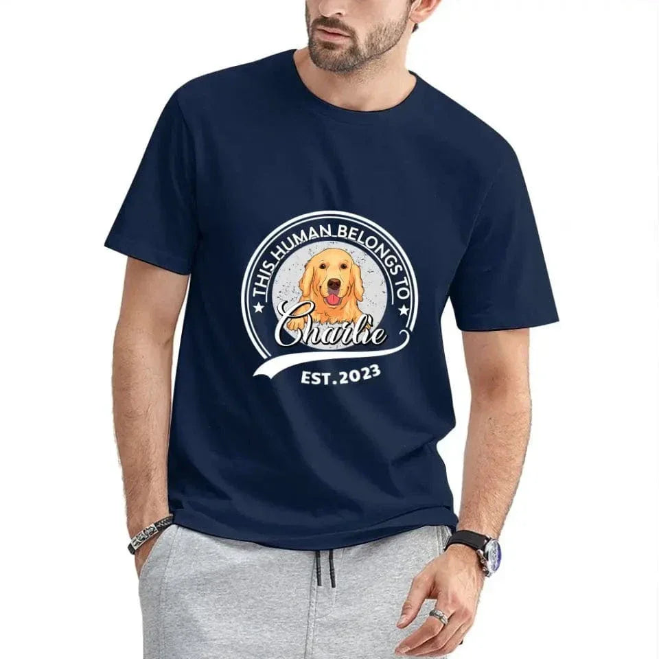 Personalized Custom Unisex T-Shirt - Human Belongs To Dog - Joliny