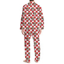 Personalized Customized Dog And Cat Face Photo Multi-Color Plaid Name Pajama Set - Joliny