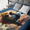 Personalized Cute Panda Custom Name Blanket, Birthday Gifts for Kids, Babies and Toddlers - Joliny