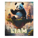 Personalized Cute Panda Custom Name Blanket, Birthday Gifts for Kids, Babies and Toddlers - Joliny