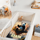 Personalized Cute Panda Custom Name Blanket, Birthday Gifts for Kids, Babies and Toddlers - Joliny
