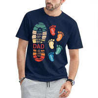 Personalized Dad And Kids Footprints Names Shirt - Joliny