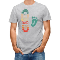 Personalized Dad And Kids Footprints Names Shirt - Joliny