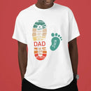 Personalized Dad And Kids Footprints Names Shirt - Joliny