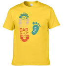 Personalized Dad And Kids Footprints Names Shirt - Joliny