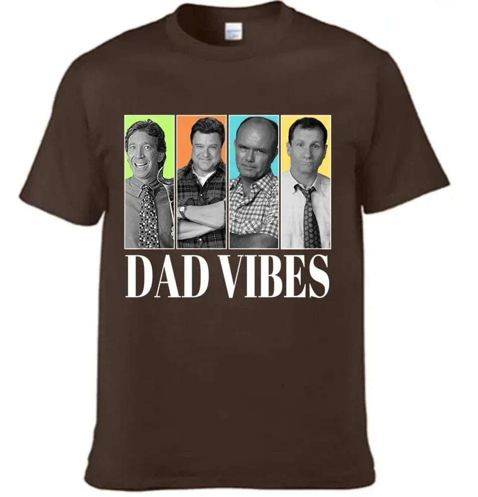 Personalized Dad Vibes Shirt-Customized Four Photos - Joliny