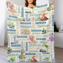 Personalized Dinosaur Name Pattern baby blanket - Joliny