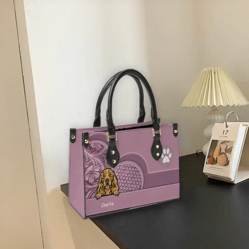 Personalized Dog Leather Handbag - Gift For Dog Lover - Joliny