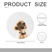 Personalized DogCat Photo Acrylic Ornament - Gift For Pet Lovers Car Ornaments - Joliny
