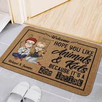 Personalized Doormat - Hope You Like Animals And Kids - Joliny