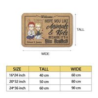 Personalized Doormat - Hope You Like Animals And Kids - Joliny