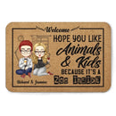 Personalized Doormat - Hope You Like Animals And Kids - Joliny