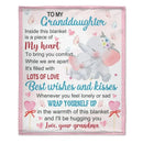 Personalized Elephant Baby Custom Name, Inside This Blankets is A Piece of My Heart - Joliny