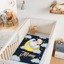 Personalized Elephant Giraffe Baby Name Blanket - Gift For Baby Toddler - Joliny