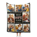 Personalized Family Blankets with Picture to Best Dad Mom Grands Ever - Joliny