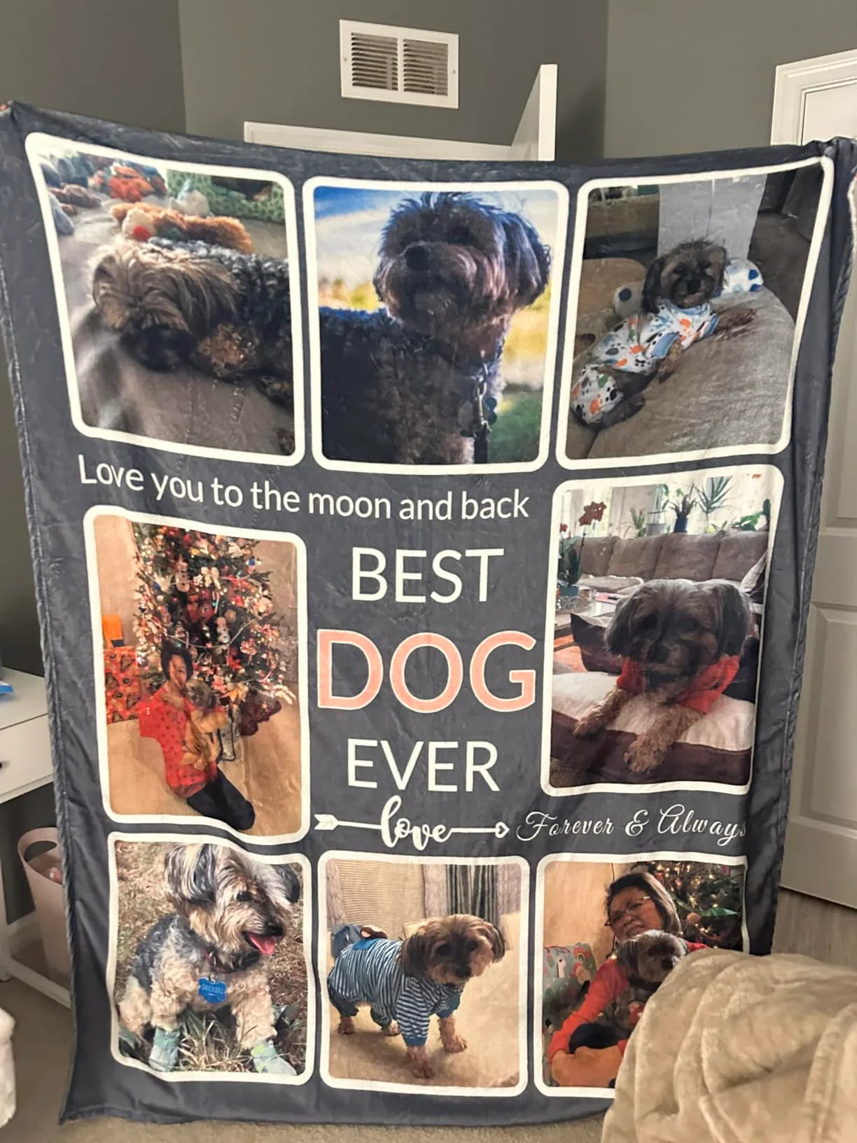 Personalized Family Blankets with Picture to Best Dad Mom Grands Ever - Joliny
