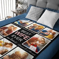 Personalized Family Blankets with Picture to Best Dad Mom Grands Ever - Joliny