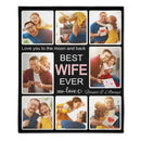Personalized Family Blankets with Picture to Best Dad Mom Grands Ever - Joliny