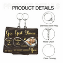 Personalized Fiberboard Keychain Custom Photo For Couple - My Heart Needed You - Joliny