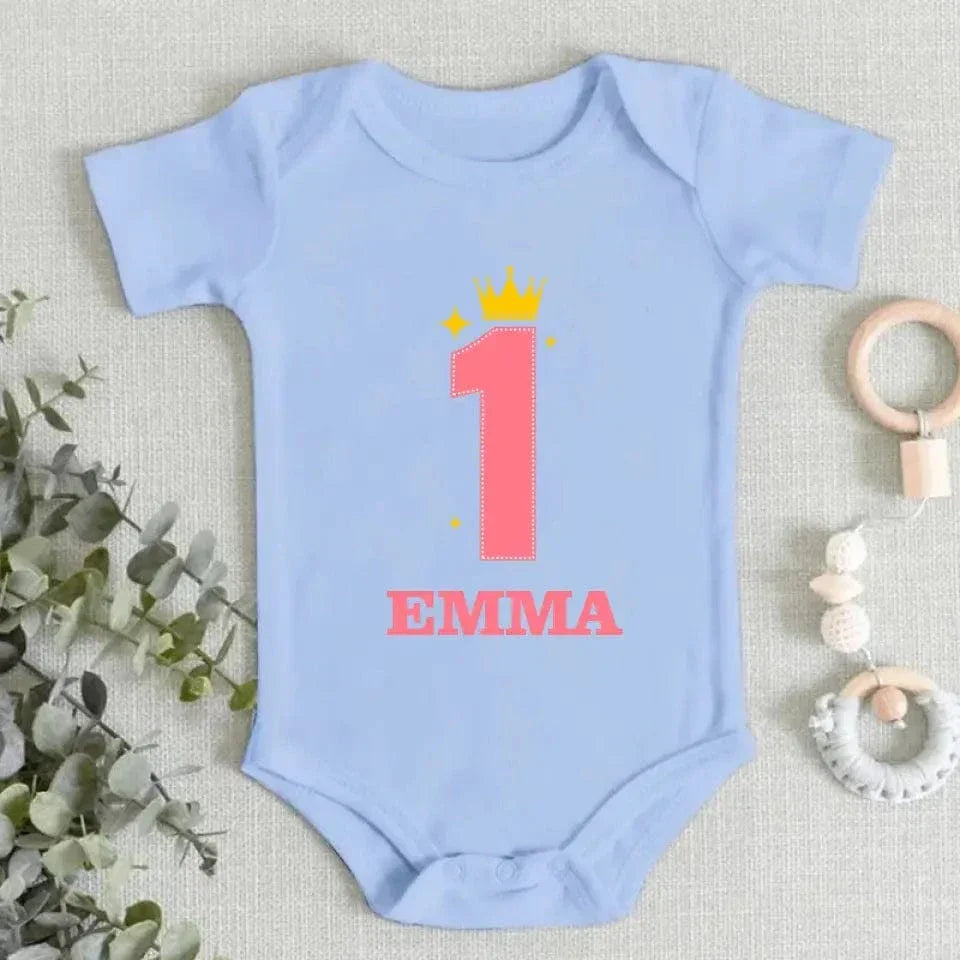 Personalized First Birthday Gift, Custom 1st Birthday Baby Onesie - Joliny