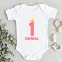 Personalized First Birthday Gift, Custom 1st Birthday Baby Onesie - Joliny