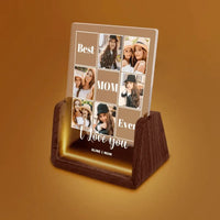 Personalized Frame with LED -Valentines Day Gifts for Mom, Custom 6 Photos - Joliny
