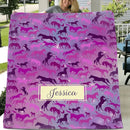 Personalized Galaxy Horse Pattern Blanket - Joliny
