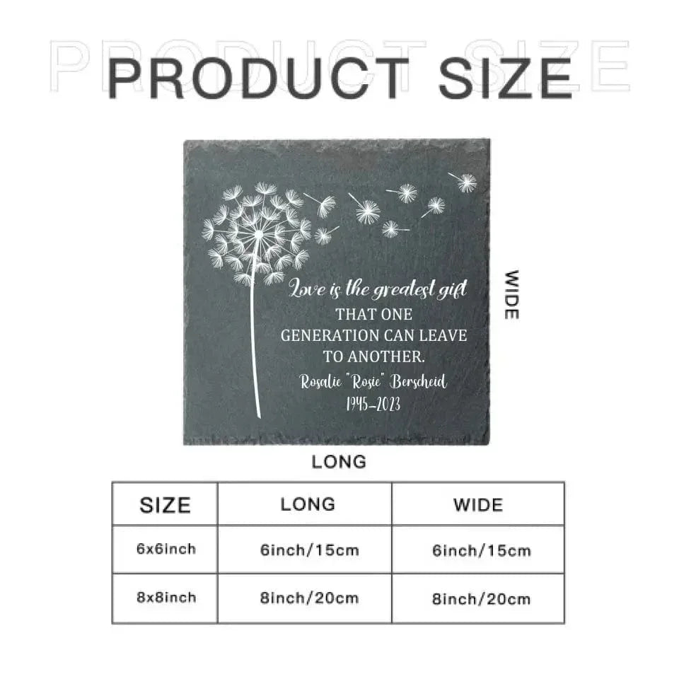 Personalized Garden Stone, Memorial Sympathy Gift - Love Is The Greatest Gift - Joliny