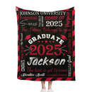 Personalized Gift Blanket Custom Class of 2025 Graduation Blankets with Name School - The Best Is Yet To Come, Adventure Awaits - Joliny